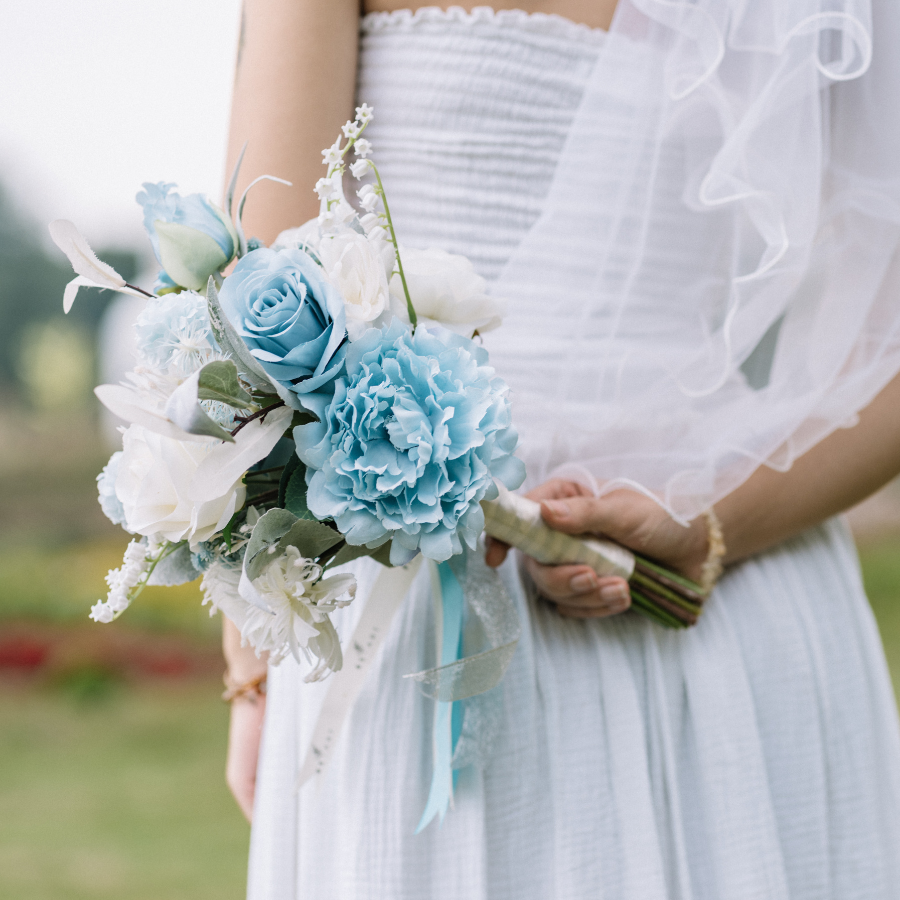  HOA CƯỚI - MẪU ĐƠN XANH 