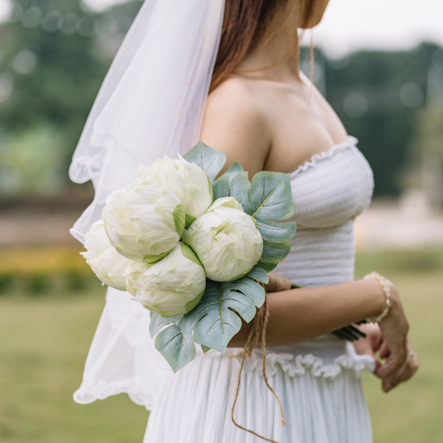  HOA CƯỚI - HOA SEN TRẮNG 