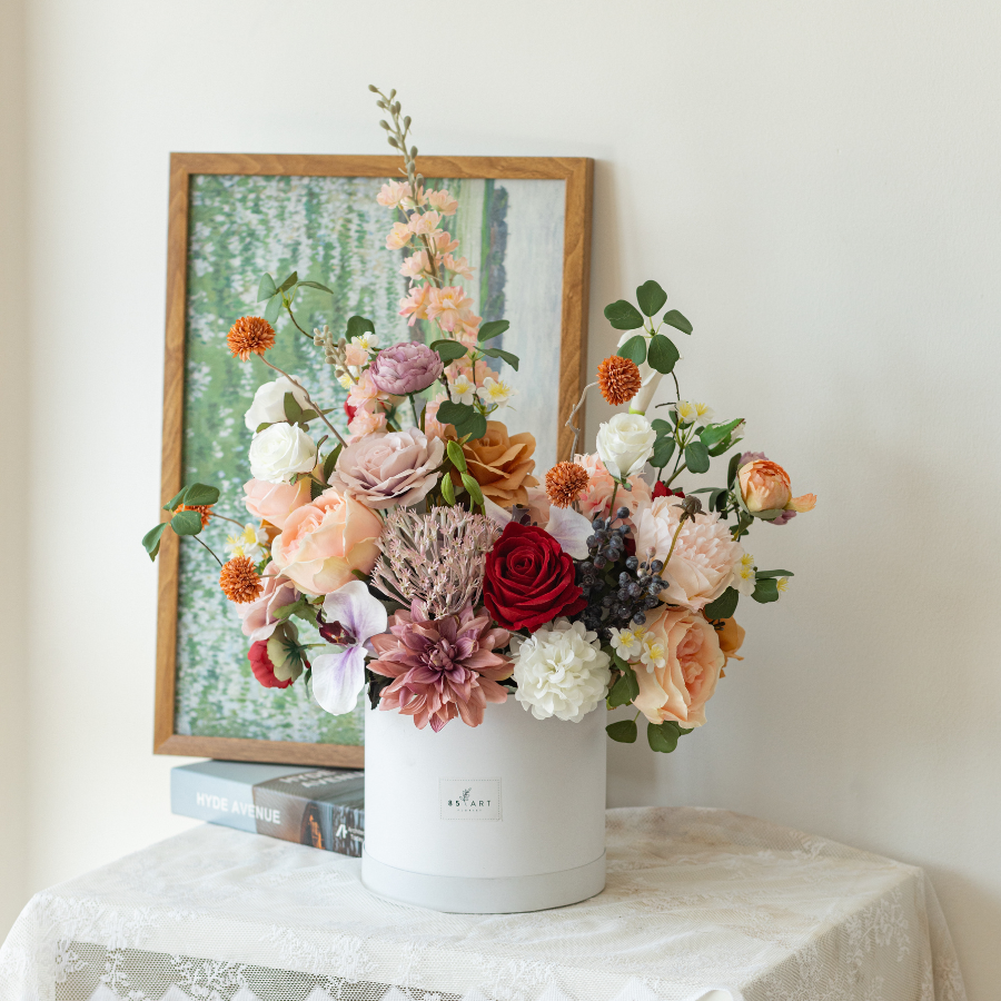  BALL BOX - ARUM WHITE L 