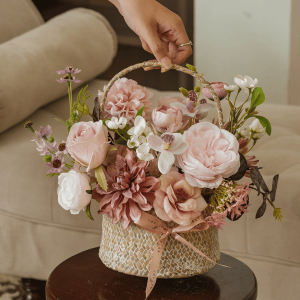  GIỎ MÂY HỒNG - PLUM 