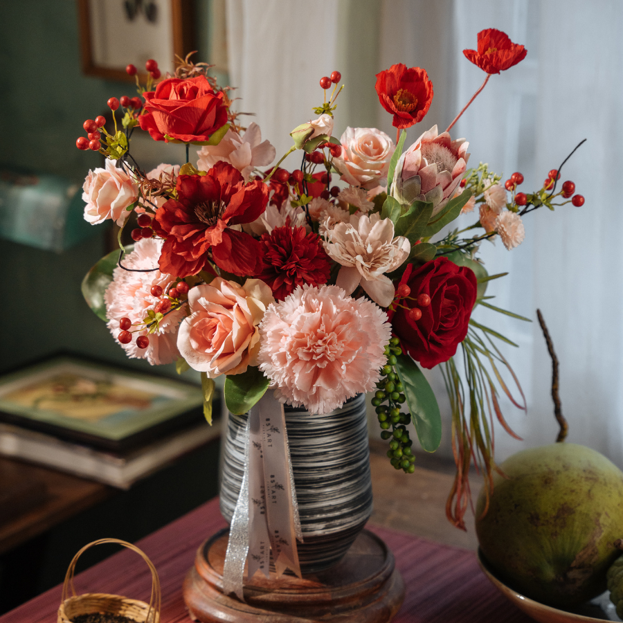  HOA DECOR - CẨM CHƯỚNG HỒNG 