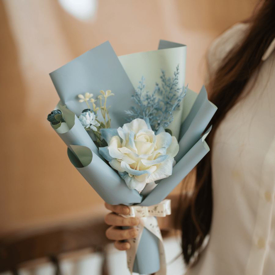  HỒNG XANH DA TRỜI 1 BÔNG 