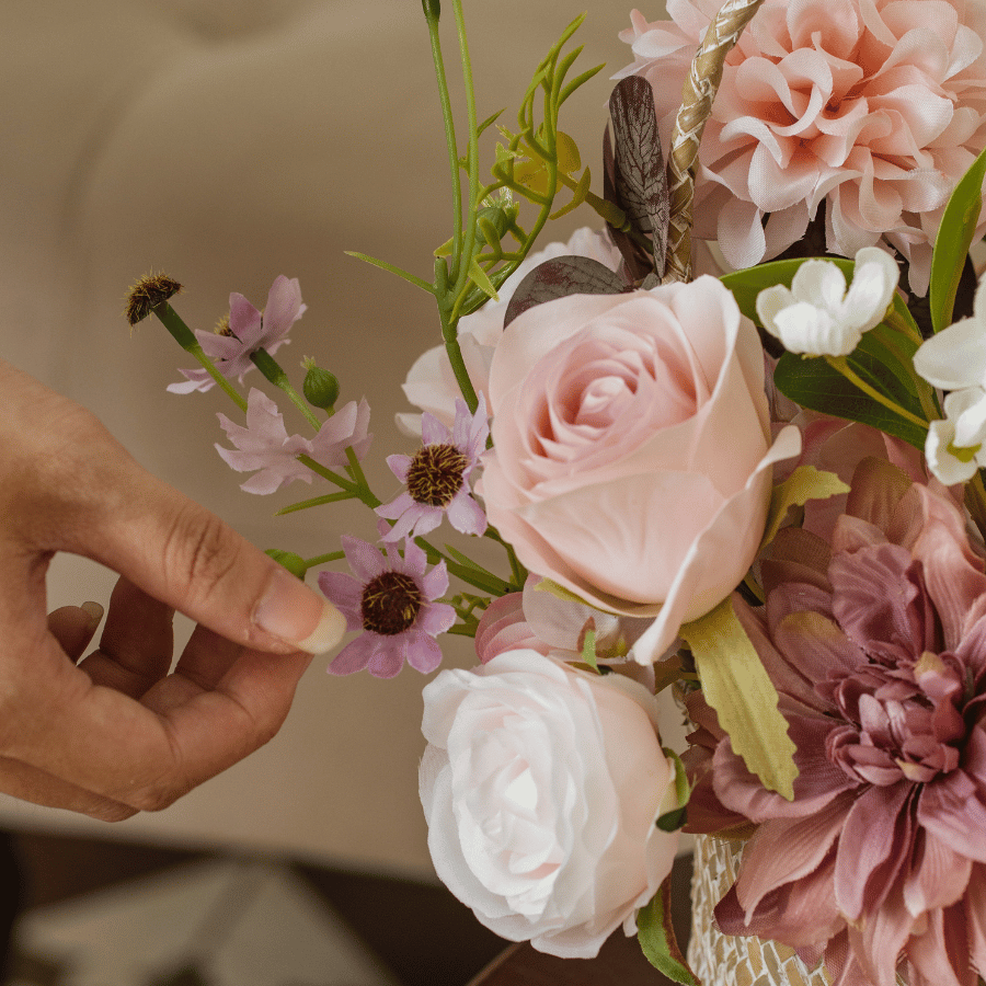  GIỎ MÂY HỒNG - PLUM 