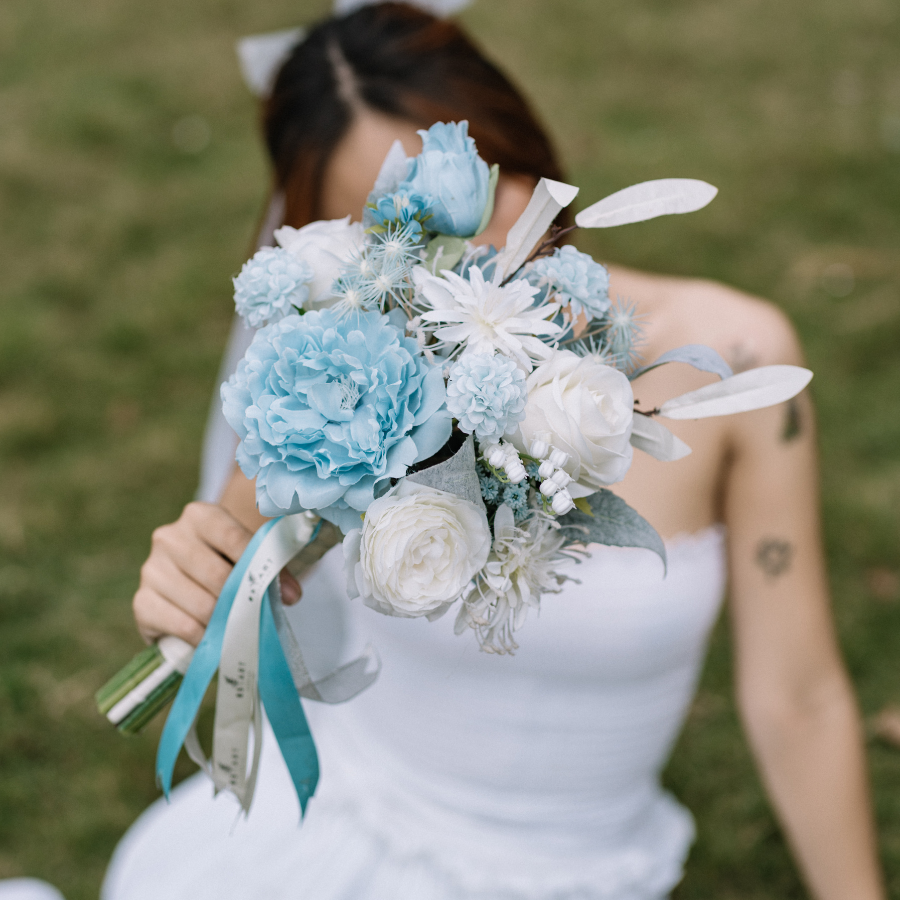  HOA CƯỚI - MẪU ĐƠN XANH 