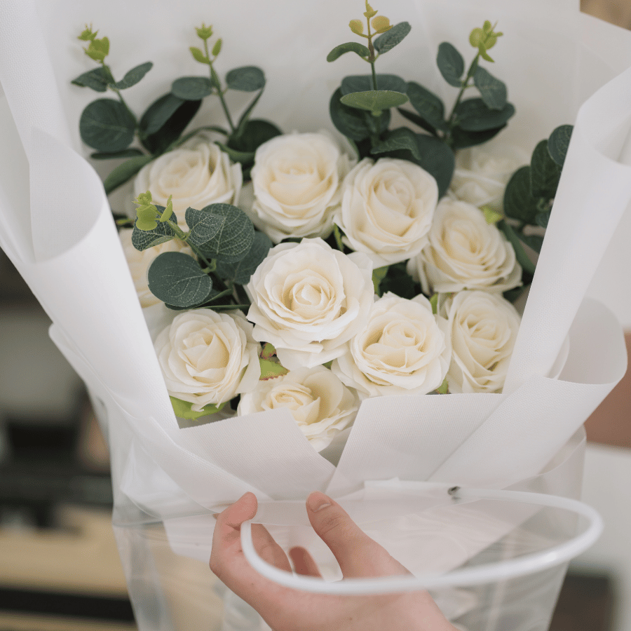  HOA BÓ - HOA HỒNG TRẮNG L 