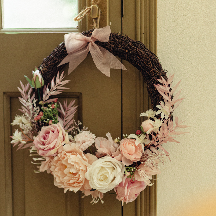  VÒNG HOA NOEL HỒNG 