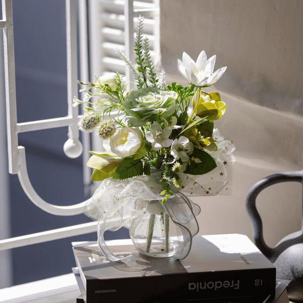  LỌ THỦY TINH - TONE XANH BƠ 