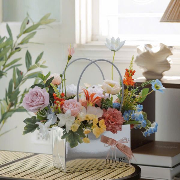  GIỎ FLEURS - CAM XANH 