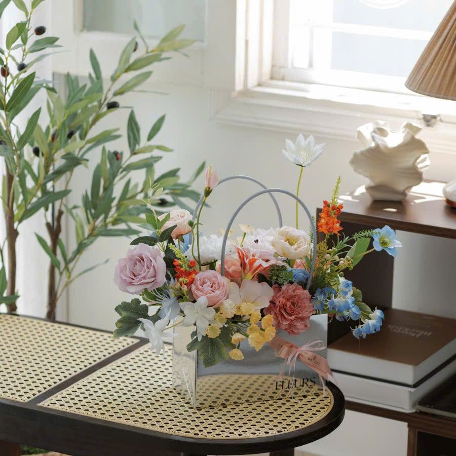  GIỎ FLEURS - CAM XANH 