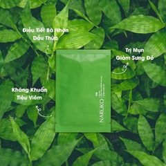 Mặt nạ giấy kiềm dầu, kháng viêm, ngừa mụn Naruko Tea Tree Shine Control & Blemish Clear Mask 25ml