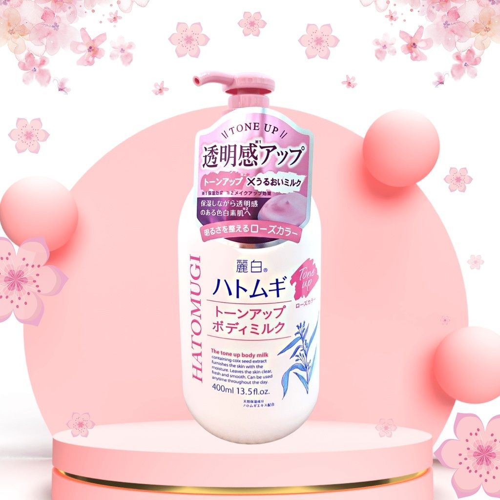 Dưỡng Thể Nâng Tone Và Làm Sáng Da Hatomugi The Tone Up Body Milk 400ml