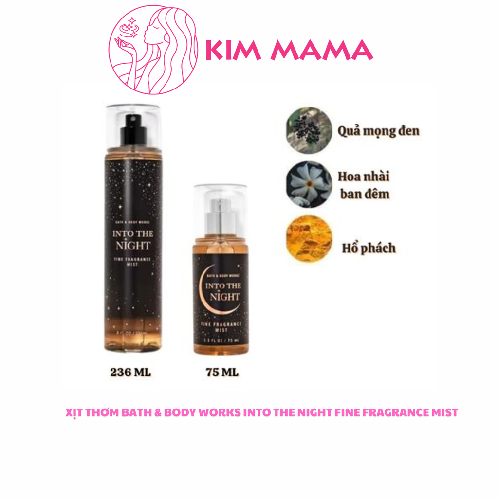 Xịt Thơm Bath & Body Works Into The Night Fine Fragrance Mist #2
