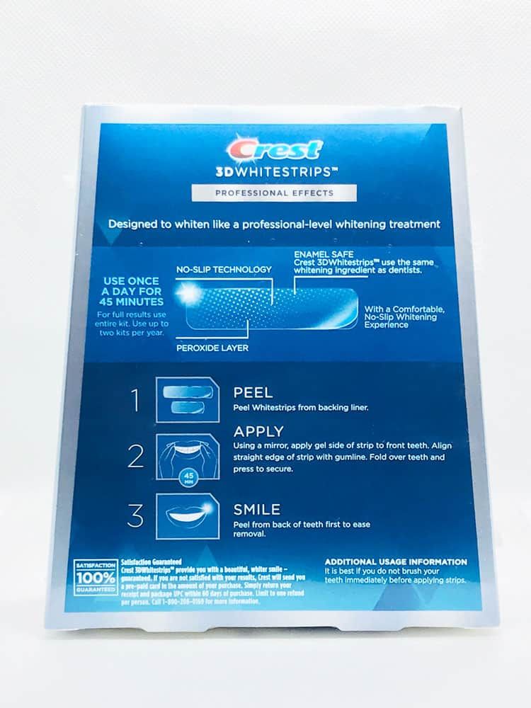 MIẾNG DÁN TRẮNG RĂNG CREST 3D WHITESTRIPS DENTAL KIT ROFESSIONAL EFFECTS (20 miếng) Phù hợp với răng thường và răng hơi nhạy cảm