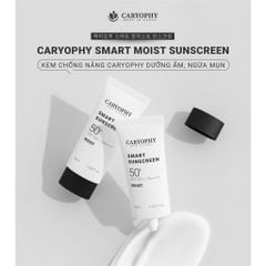 (CT) Kem chống nắng cấp ẩm, kiềm dầu và ngừa mụn Caryophy Moist Smart Sunscreen SPF50+/PA++++ 50ml