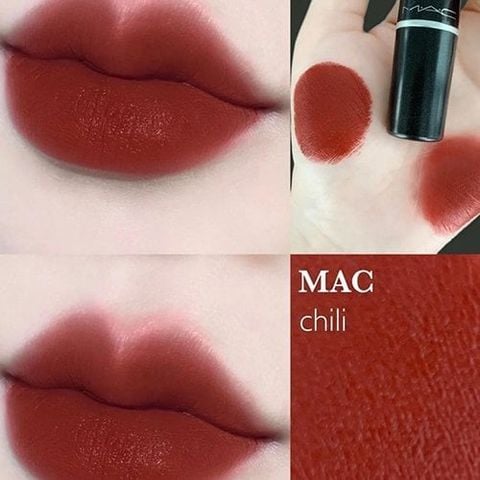 Son thỏi lì Quốc Dân Mac Matte Lipstick Rouge 3gr #Chili Đỏ Gạch