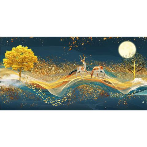  Gạch tranh đính đá phong cảnh 01 