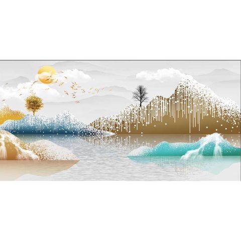  Gạch tranh đính đá phong cảnh 08 