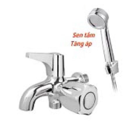  Bộ củ - dây - tay sen lạnh đồng thau mạ crome (tay sen tăng áp) KS - 1108 