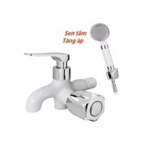  Bộ củ - dây - tay sen lạnh đồng thau sơn tĩnh điện KS - 1114S 