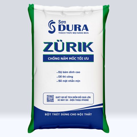  Bột trét nội thất Chống Bong Tróc Zurik 40KG 