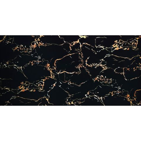  Gạch ốp lát đá bóng kính đen vân cam khắc kim DFVZT-D - 60x120 