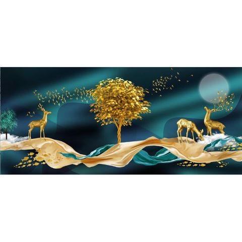  Gạch tranh đính đá con nai 13 