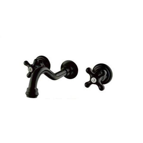  Vòi lavabo hoặc vòi chén nóng lạnh âm tường đồng thau giả cổ KS - 6208D 