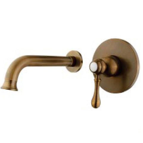  Vòi lavabo hoặc vòi chén nóng lạnh âm tường đồng thau giả cổ KS - 8307G 