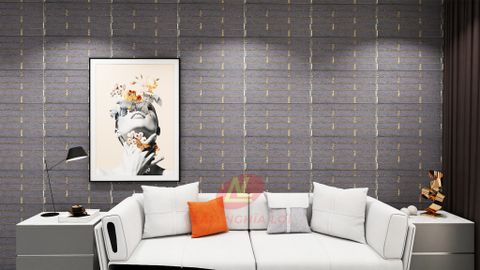  Gạch ốp lát đá bóng kính trang trí ô chữ nhật xám nhũ bạc SG-GXZFT - 30x30 