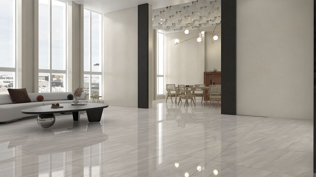 Gạch lát nền đá bóng kính vân mây xám KV-DDZ - 100x100