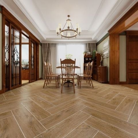  Gạch lát nền đá mờ vân gỗ nâu nhạt WOOD009 - 20x80 