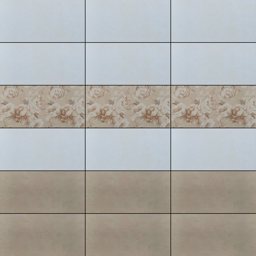 Gạch ốp tường đá bóng kính vàng điểm hoa văn US-HVZD-40x80