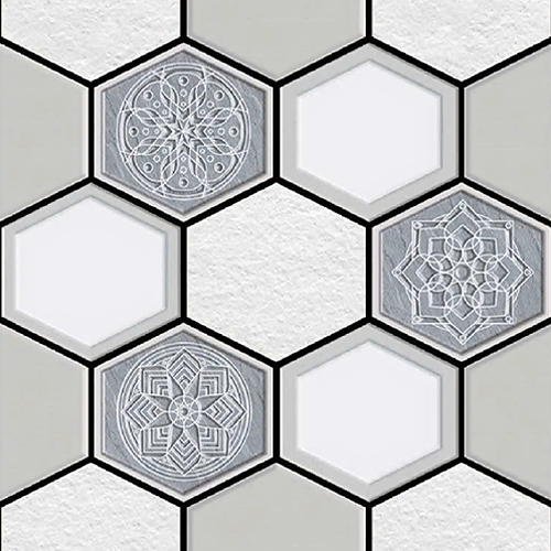 Gạch lát nền men mờ hoa văn khuôn xéo TK-GZZF - 30x30