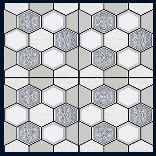 Gạch lát nền men mờ hoa văn khuôn xéo TK-GZZF - 30x30