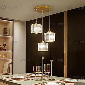  Đèn Thả Đơn Pha lê Gold / Black 