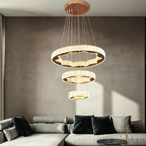  Đèn Thả 3 Pha Lê Tròn 