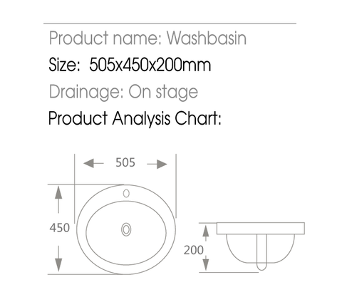  Lavabo âm bàn dương vành HT-320 