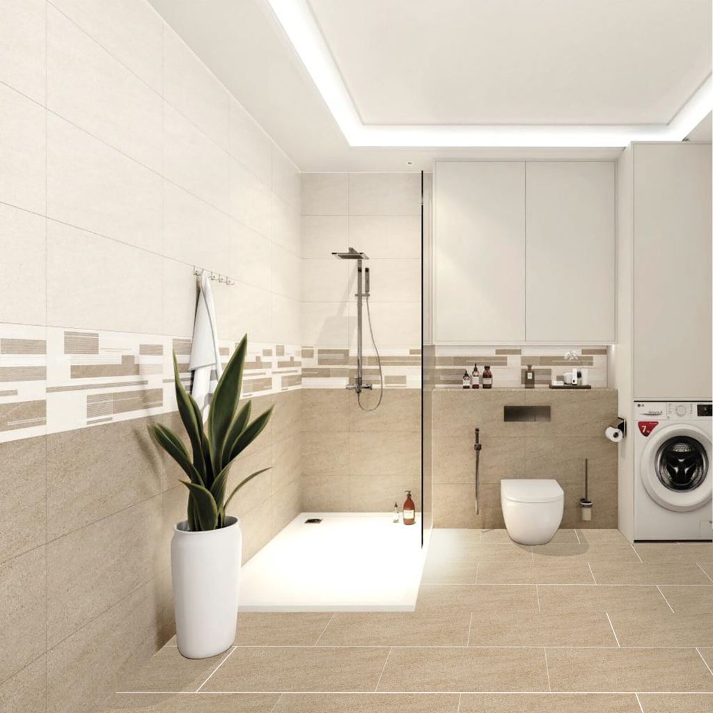 Gạch ốp tường đá mờ vân đá vàng điểm hoa văn M-GNDZV - 30x60