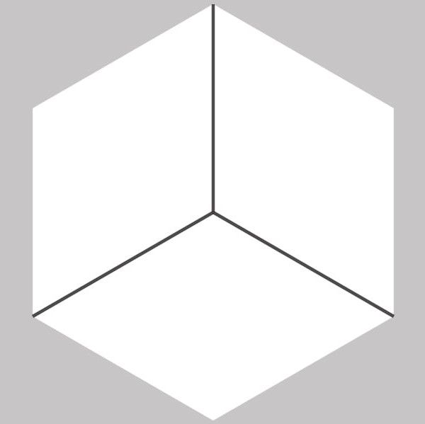 Gạch trang trí lục giác đá mờ trắng G-D-ZGM - 20x23