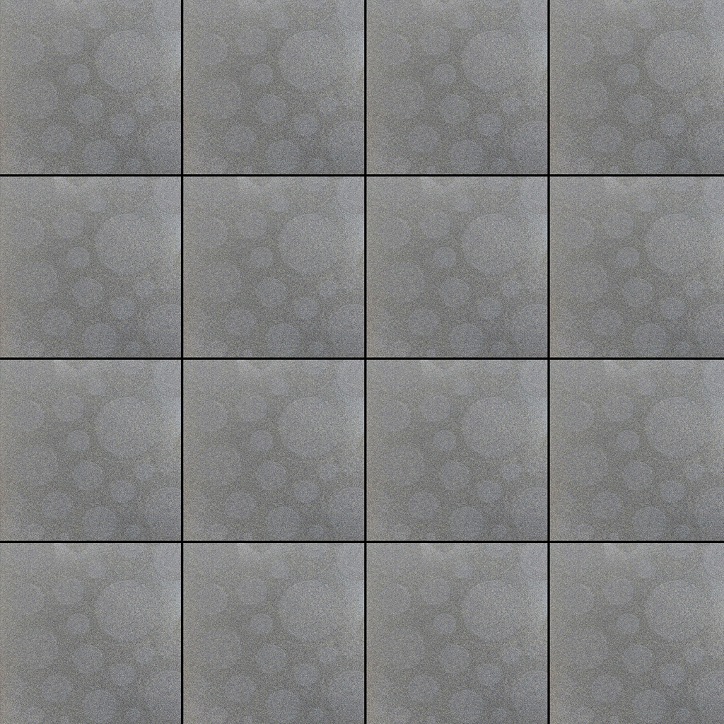 Gạch lát nền đá đồng chất ô tròn xám HZ-GS-HDZX - 40x40