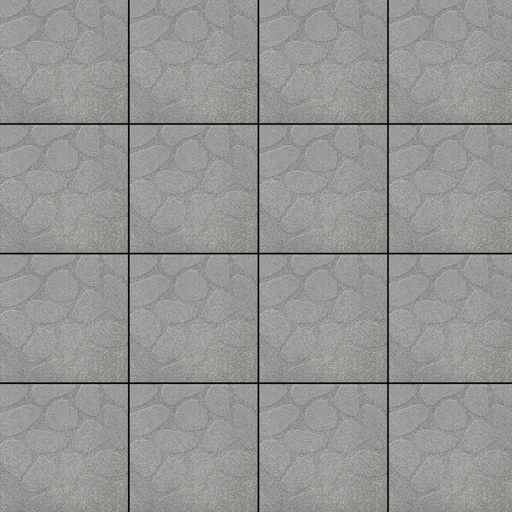 Gạch lát nền đá đồng chất sỏi xám HZ-GS-FTZX - 40x40