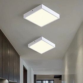  Đèn Ốp Trần Hiện Đại Mâm Vuông Led Tầng 