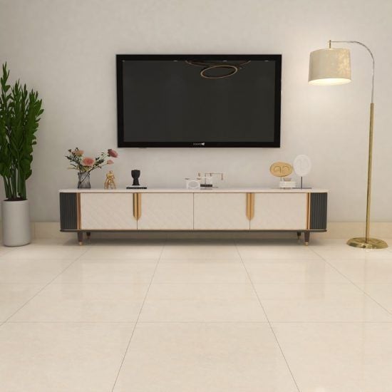 Gạch ốp lát đá bóng kính vân đá kem vàng DA005 - 60x60