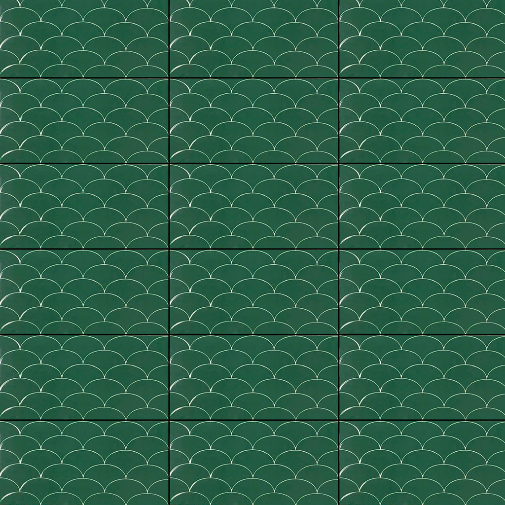 Gạch trang trí men bóng hoa văn vẩy cá xanh NMDX  - 30x60