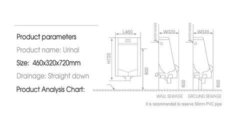  Bồn tiểu nam cảm ứng HT-6606 