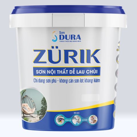 Sơn nội thất Zurik 2IN1 không cần lót dễ lau chùi 