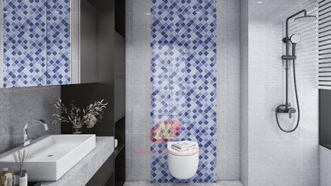  Gạch ốp lát đá bóng kính trang trí ô vuông vân xanh SG-GXZGD - 30x30 
