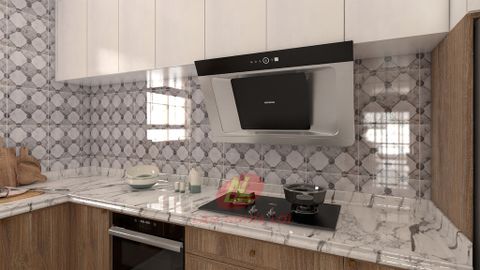  Gạch trang trí đá bóng kính ô vuông xám trắng SG-GXDTD - 30x30 