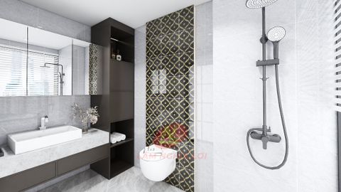  Gạch ốp lát đá bóng kính trang trí đen hoa văn nhũ vàng SG-GXZFM - 30x30 