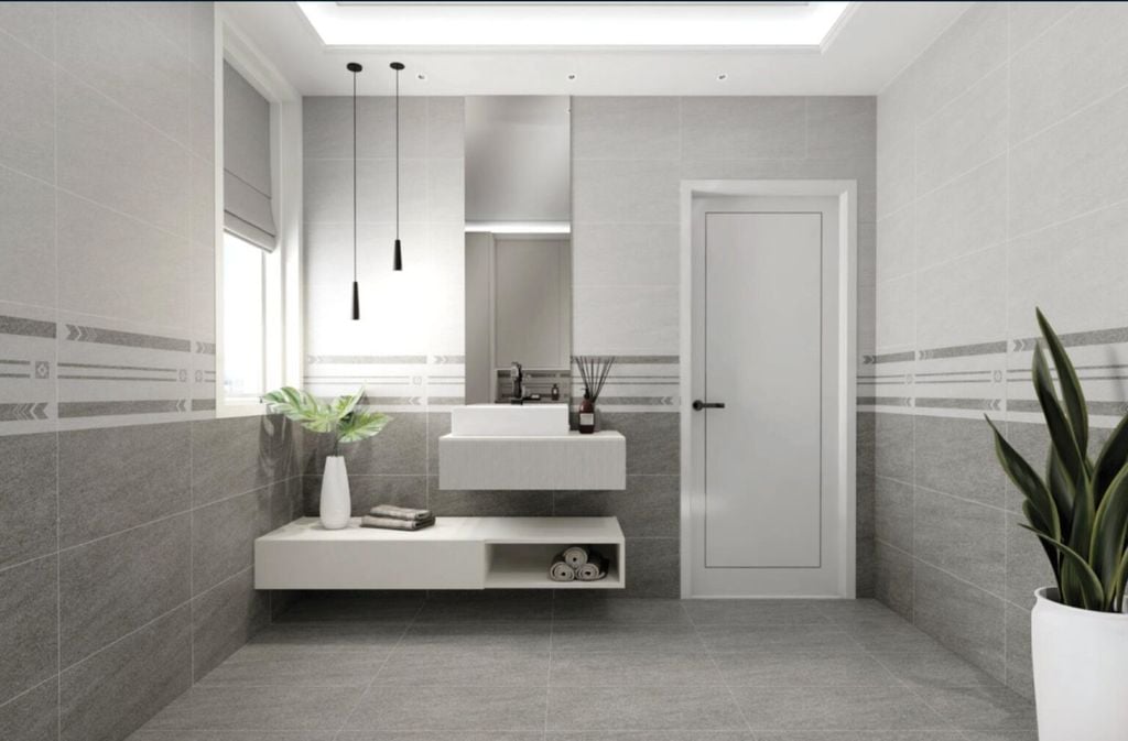 Gạch ốp tường đá mờ vân đá xám điểm hoa văn M-GNDZN - 30x60